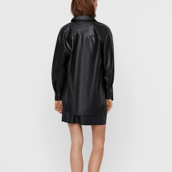 Vero Moda paulina faux leather shacket NWT - Picture 2 of 8